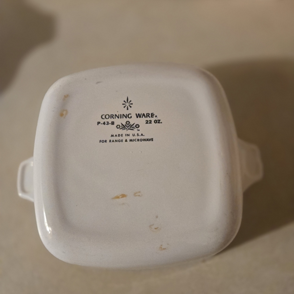 Corningware Vintage Blue Cornflower 22 Ounce Dishes (3) - Picture 7 of 10